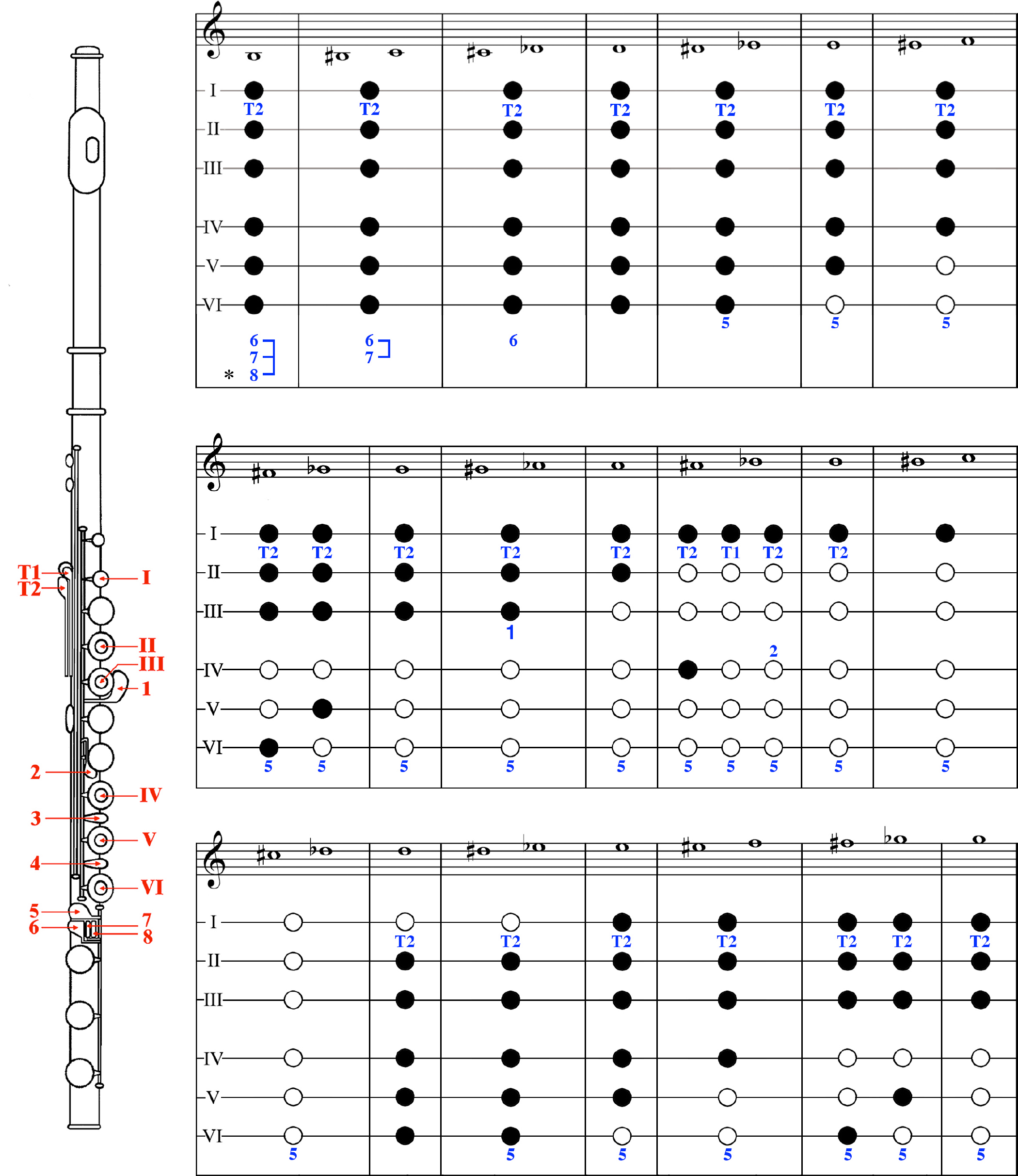 Flute C Scale Finger Chart - Pin On Music.